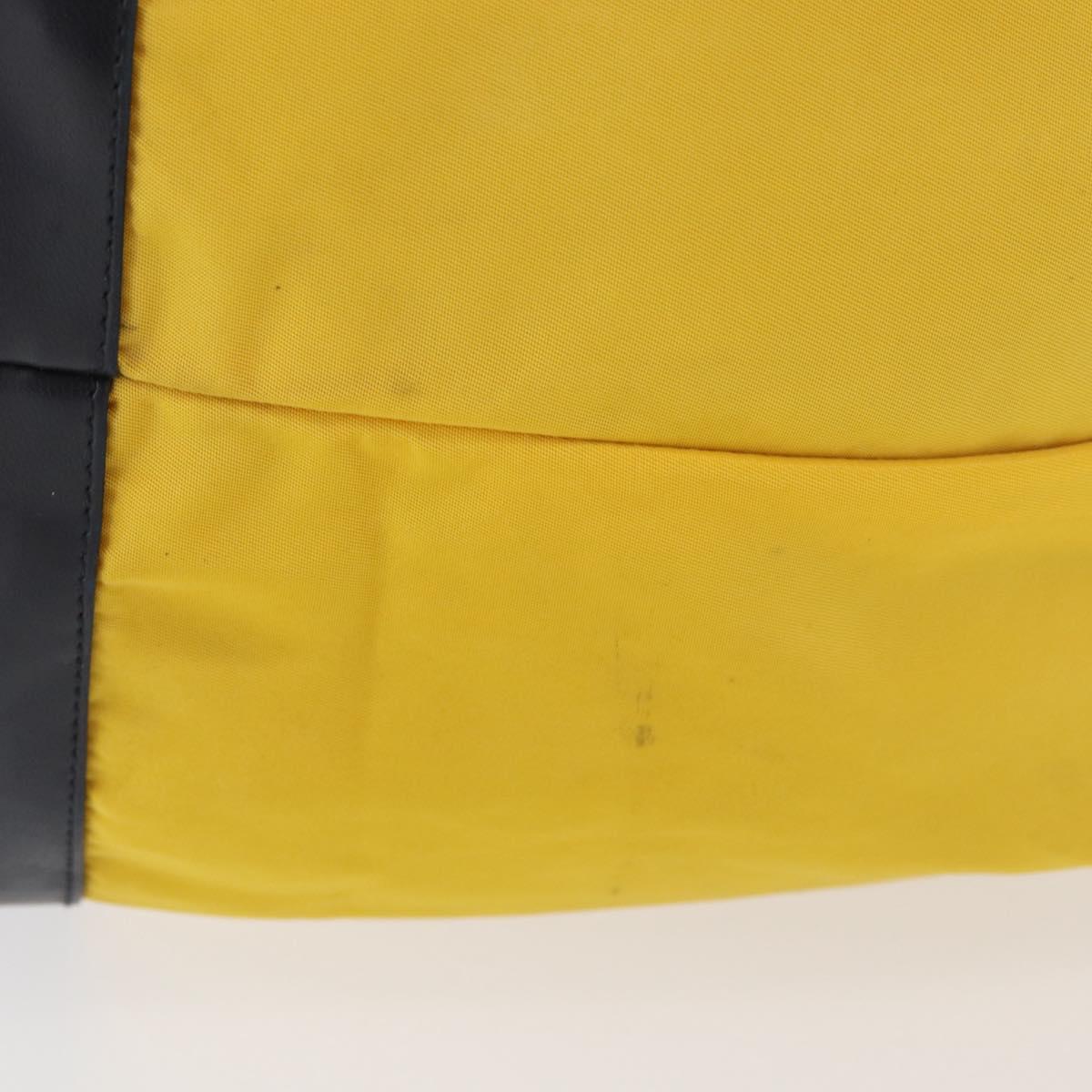 PRADA Shoulder Bag Nylon Yellow Silver