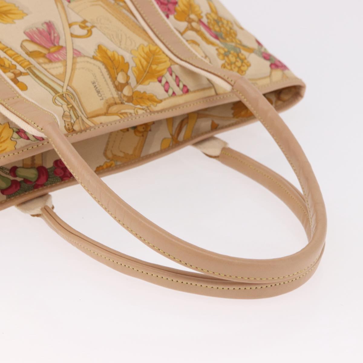 LOEWE Tote Bag Canvas Beige Brown