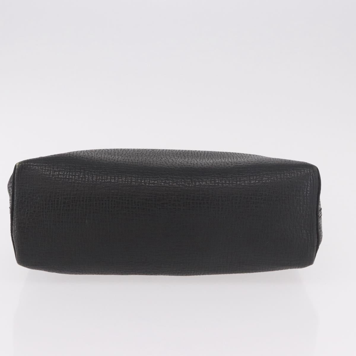 LOEWE Hand Bag Leather Black Silver