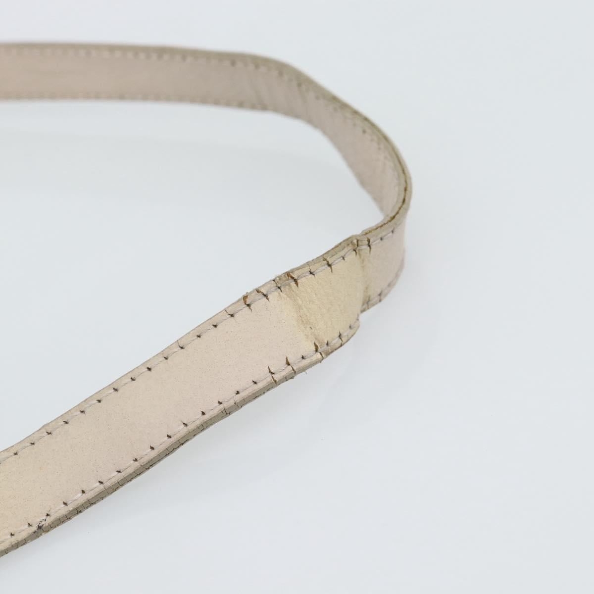 SAINT LAURENT Shoulder Bag Leather Beige Gold