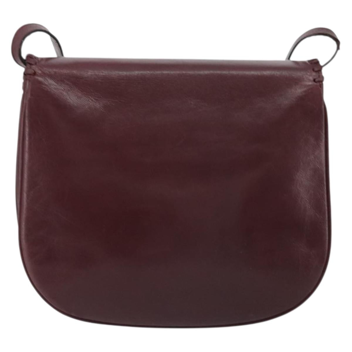 SAINT LAURENT Shoulder Bag Leather Bordeaux