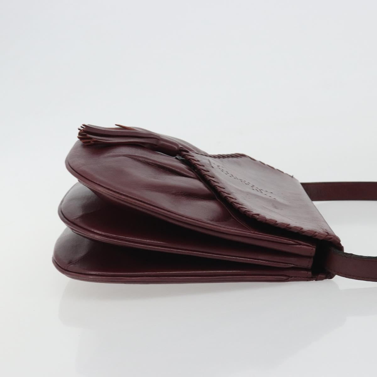 SAINT LAURENT Shoulder Bag Leather Bordeaux