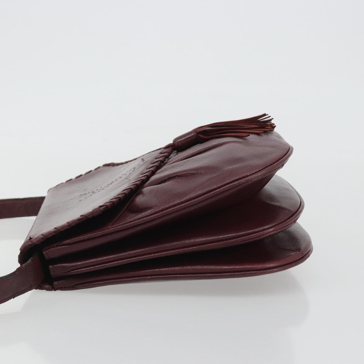 SAINT LAURENT Shoulder Bag Leather Bordeaux