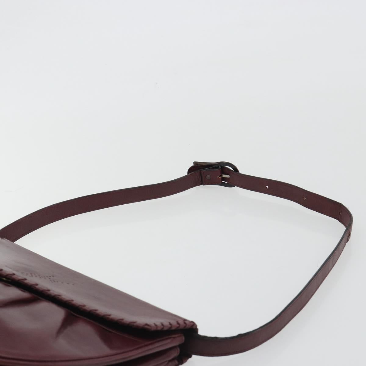 SAINT LAURENT Shoulder Bag Leather Bordeaux