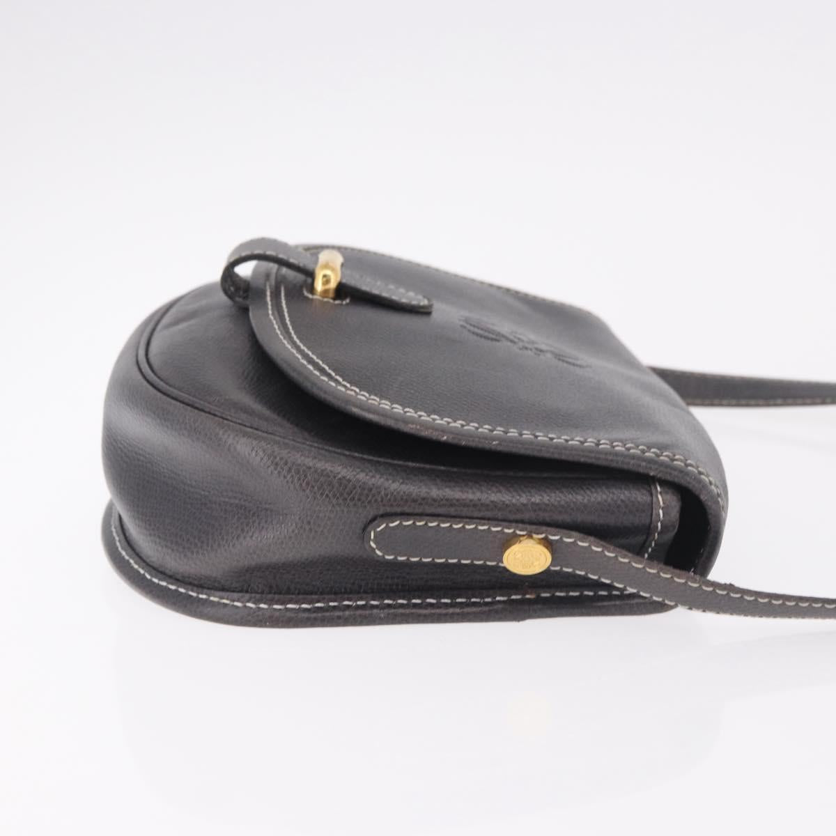 LOEWE Anagram Shoulder Bag Navy Gold