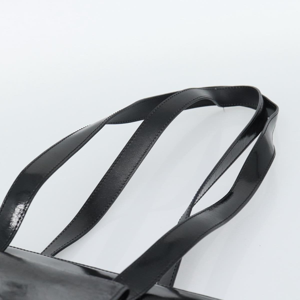CELINE Tote Bag Patent Black Gold