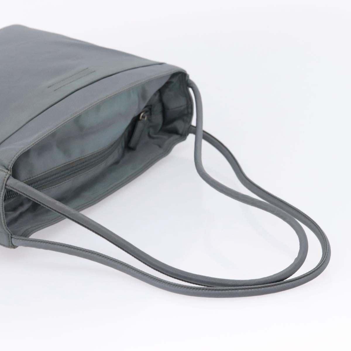 PRADA Tote Bag Nylon Gray Silver