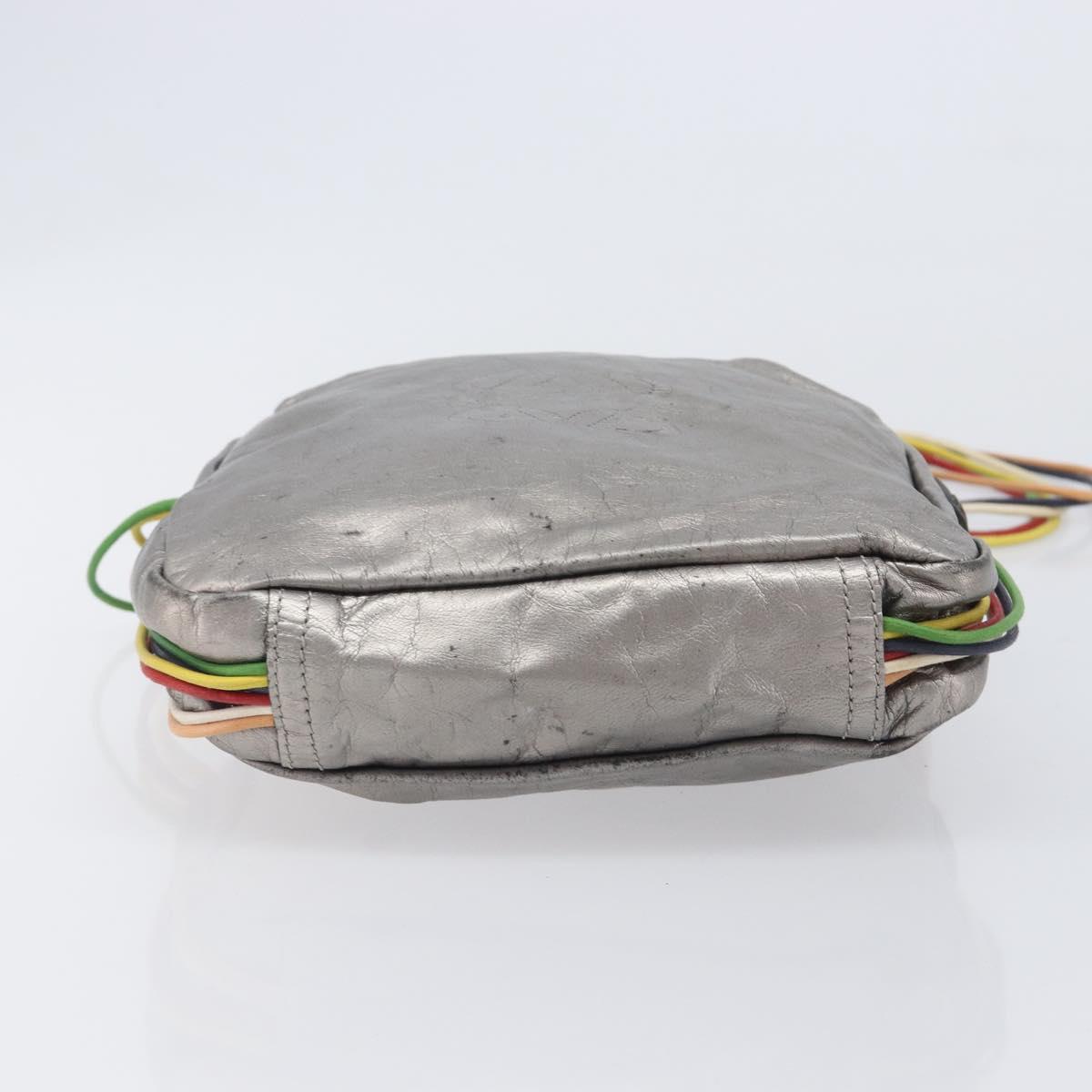 LOEWE Shoulder Bag Leather Silver