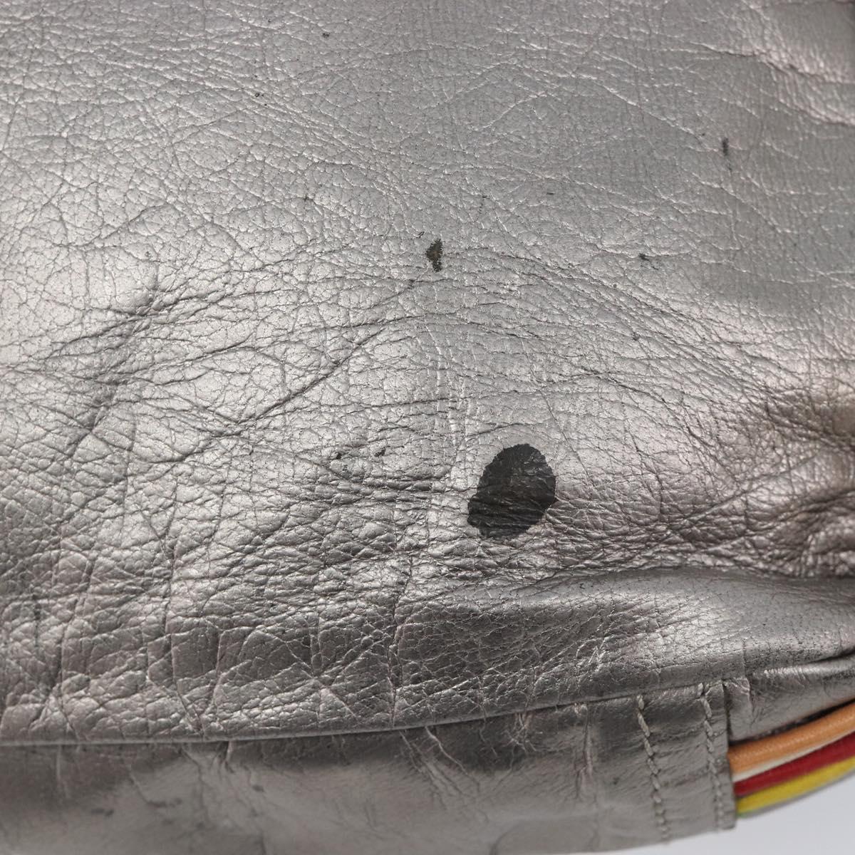 LOEWE Shoulder Bag Leather Silver
