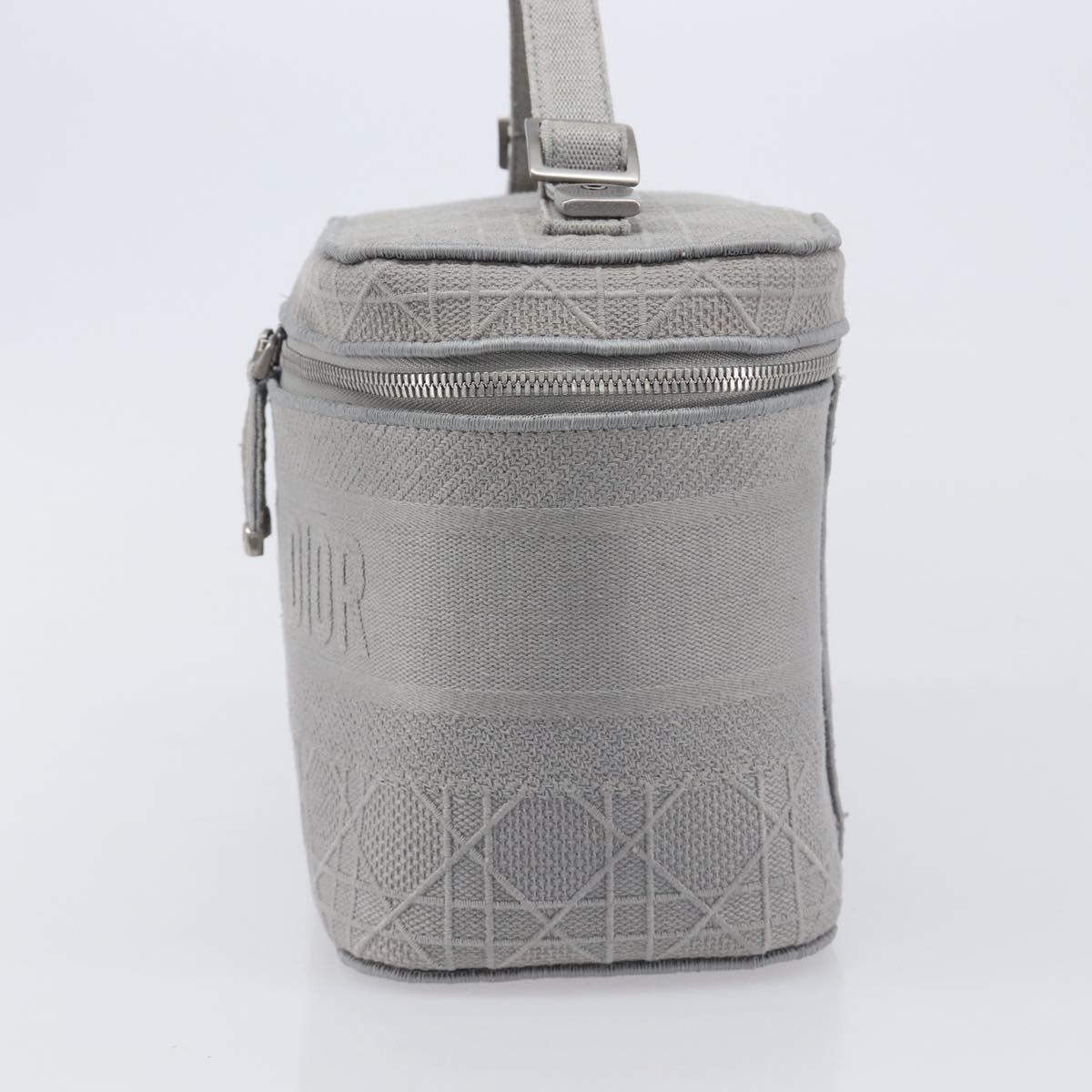 Christian Dior D-Lite Vanity Cosmetic Pouch Canvas Gray Silver