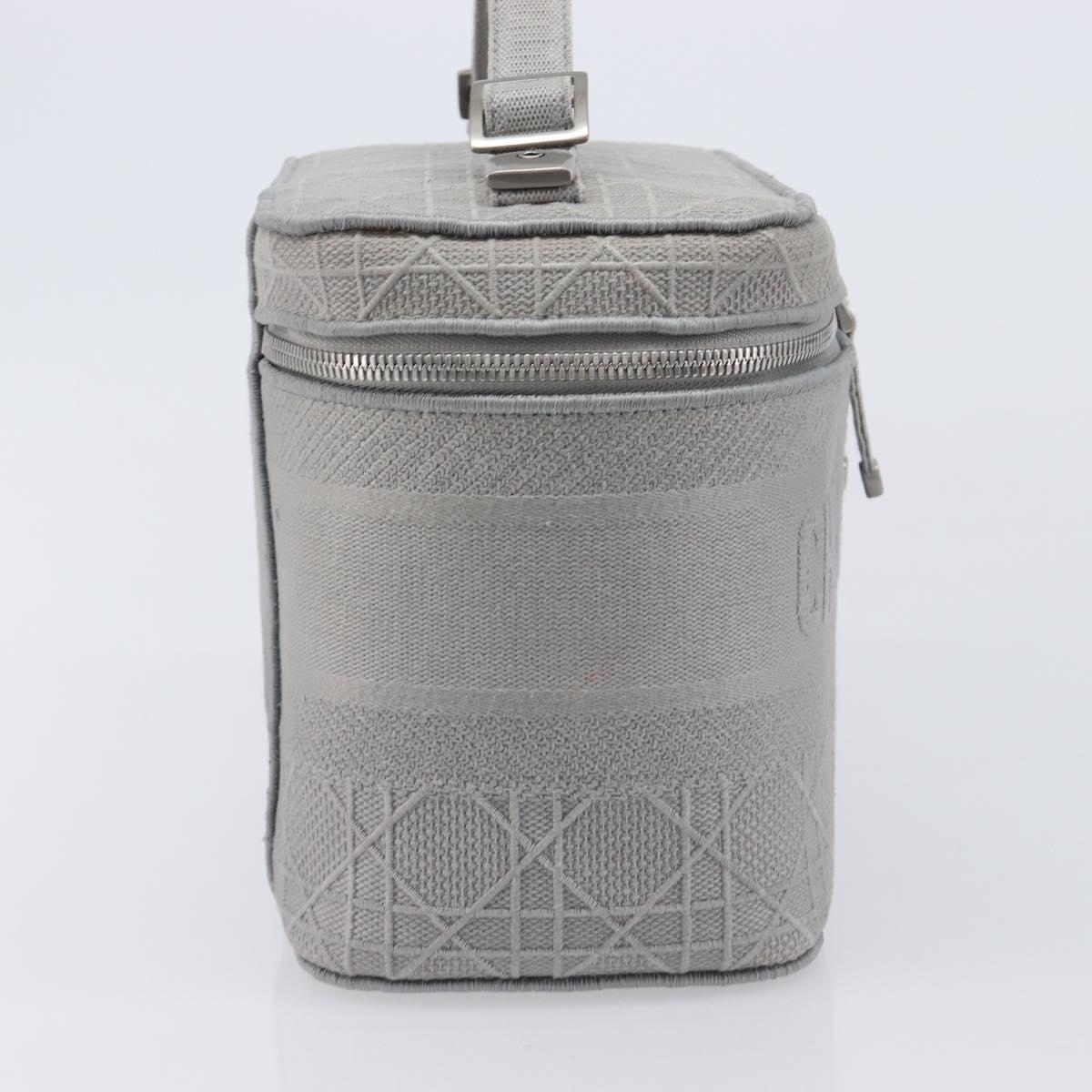 Christian Dior D-Lite Vanity Cosmetic Pouch Canvas Gray Silver