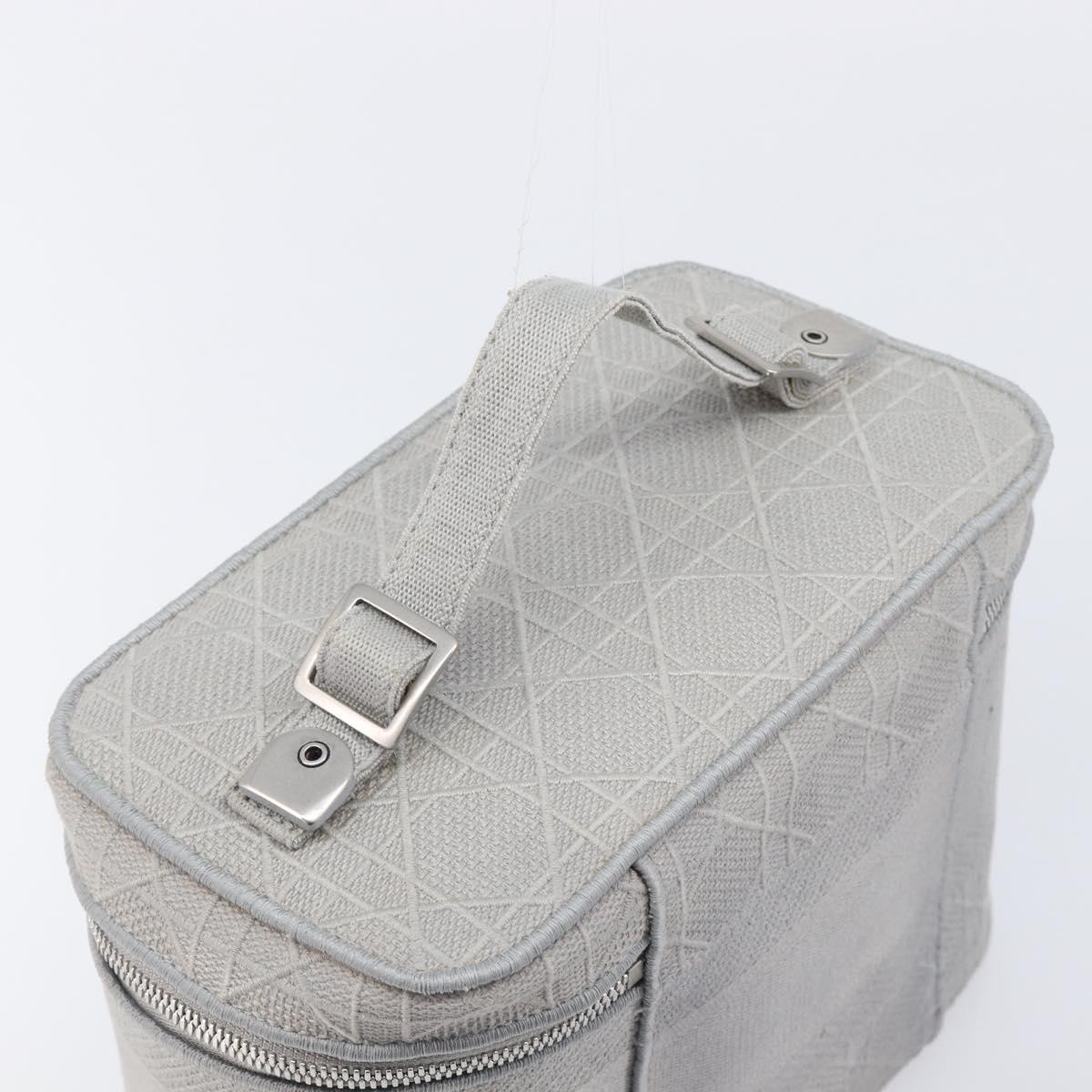 Christian Dior D-Lite Vanity Cosmetic Pouch Canvas Gray Silver
