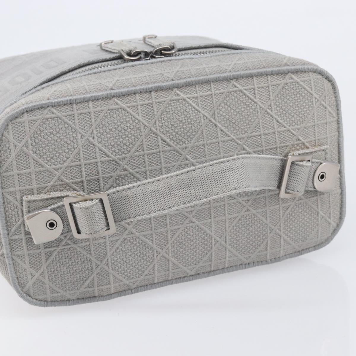 Christian Dior D-Lite Vanity Cosmetic Pouch Canvas Gray Silver