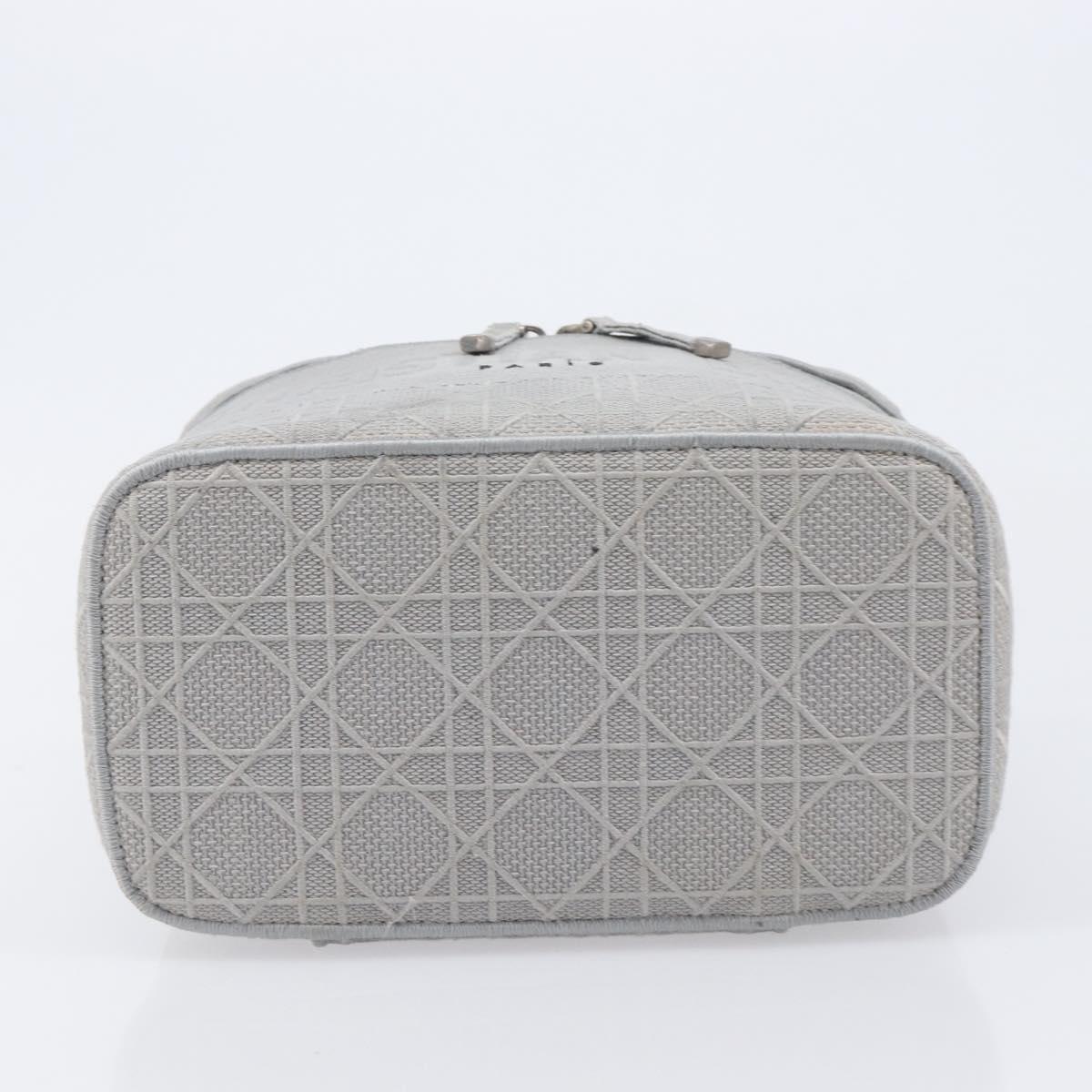 Christian Dior D-Lite Vanity Cosmetic Pouch Canvas Gray Silver