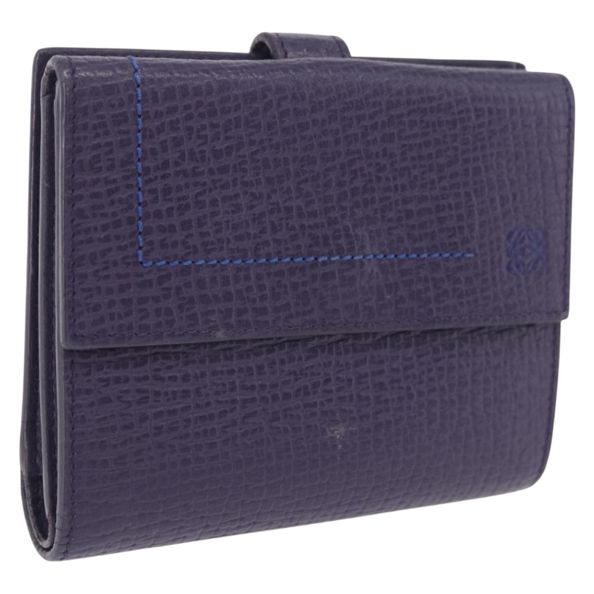 LOEWE Bifold Wallet Leather Purple