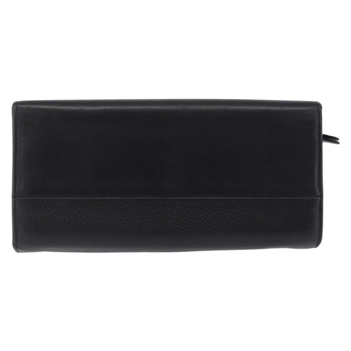 Chloe Indie Long Wallet Leather Black Gold Tone