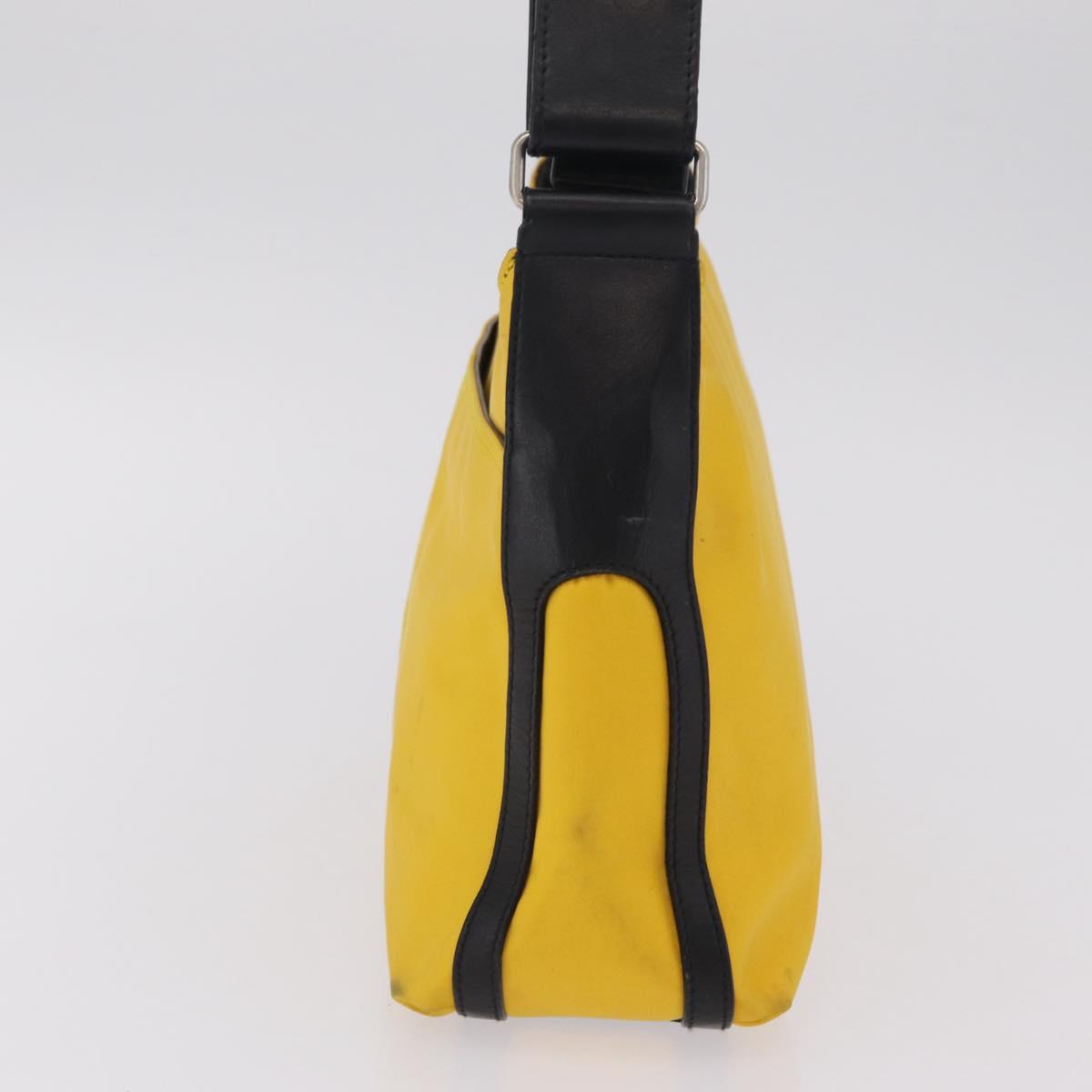 GIVENCHY Shoulder Bag Nylon Yellow Silver