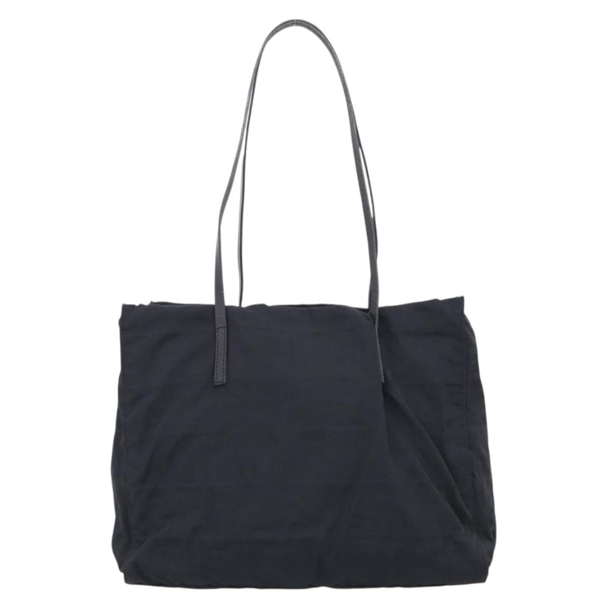 FENDI Zucca Canvas Tote Bag Black Silver