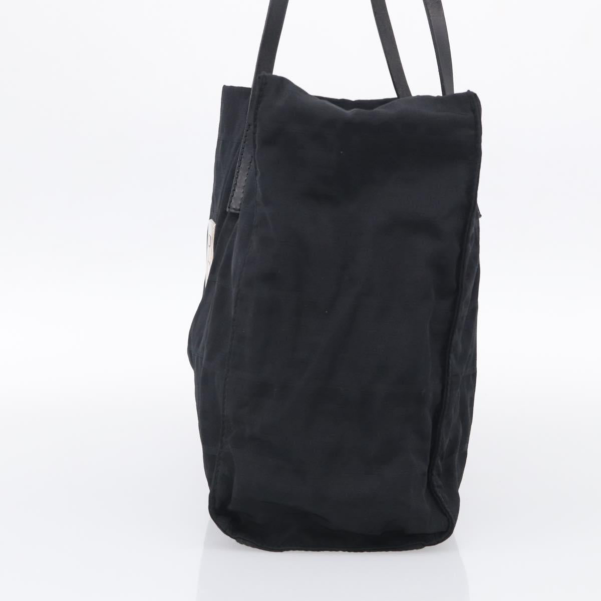 FENDI Zucca Canvas Tote Bag Black Silver