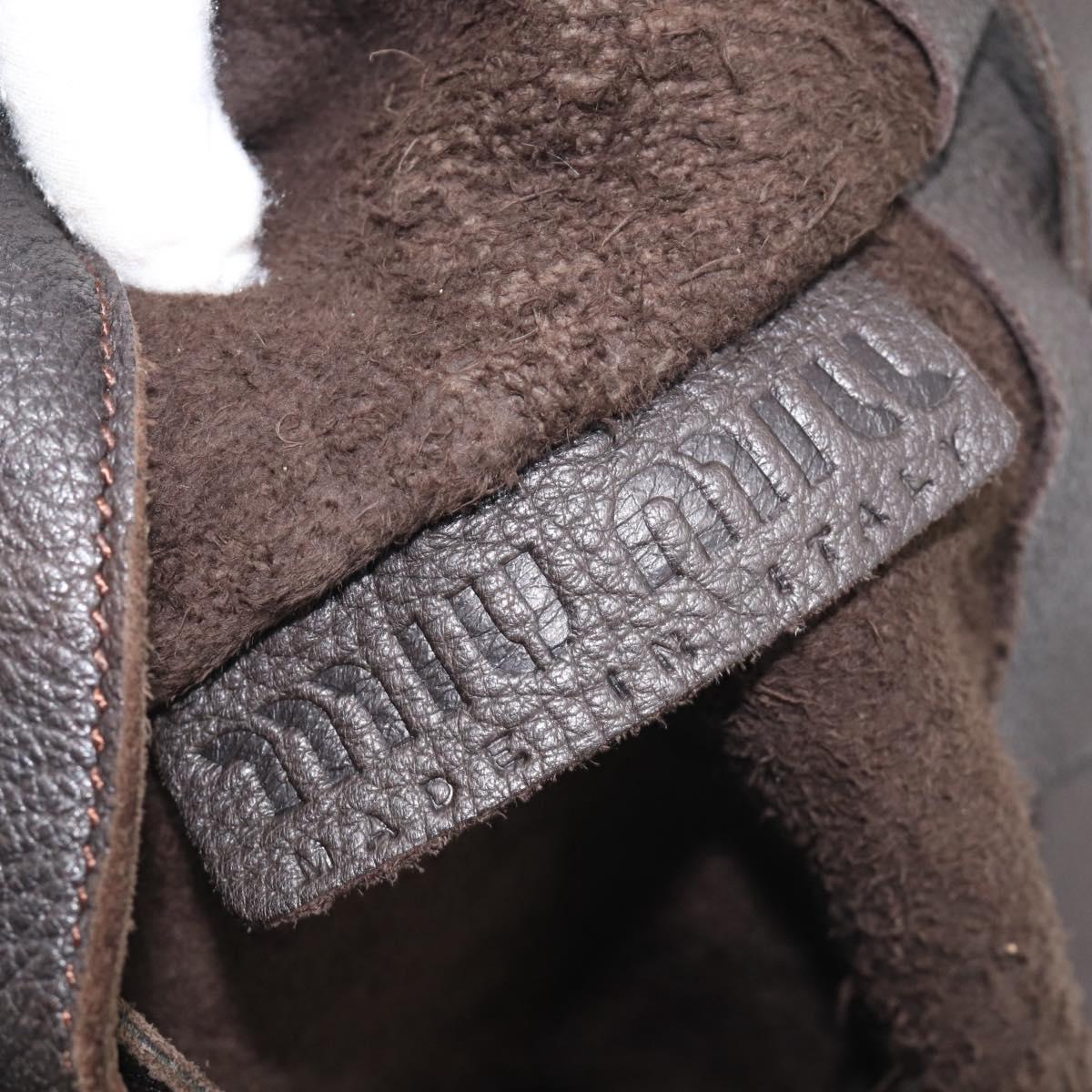 Miu Miu Shoulder Bag Leather Dark Brown