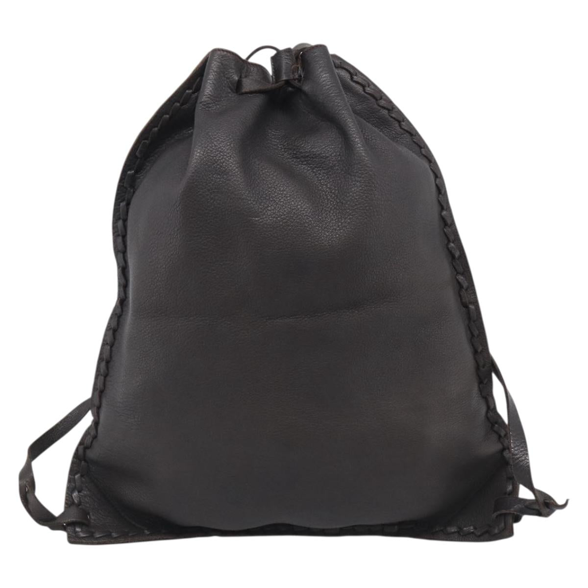 Miu Miu Shoulder Bag Leather Dark Brown