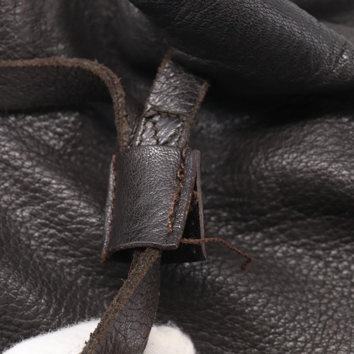 Miu Miu Shoulder Bag Leather Dark Brown