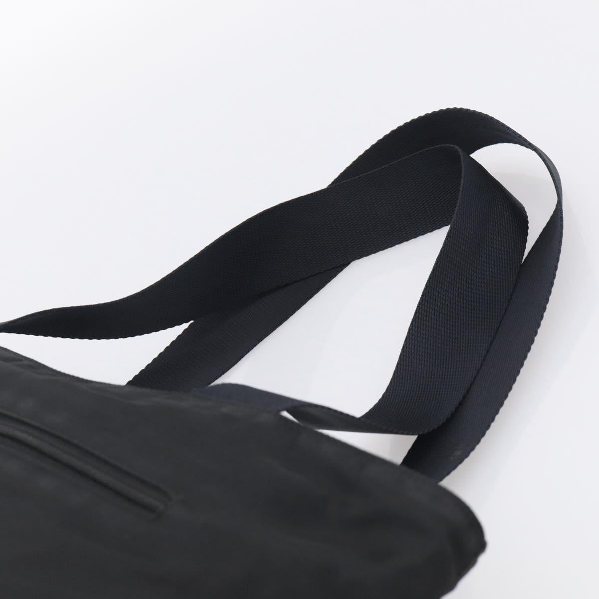 PRADA Tote Bag Nylon Black Silver