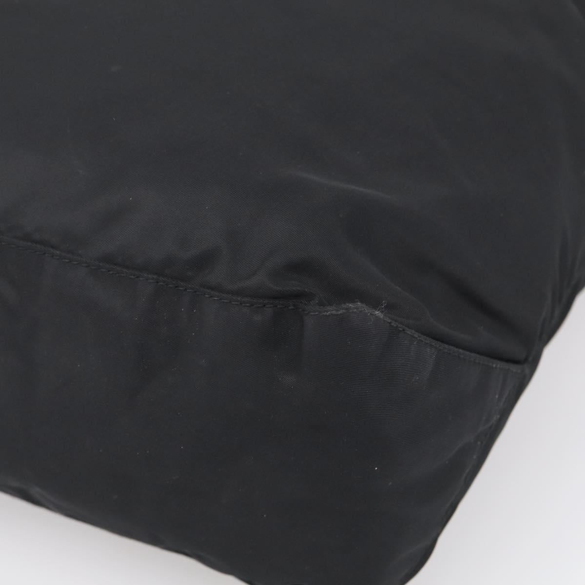 PRADA Tote Bag Nylon Black Silver