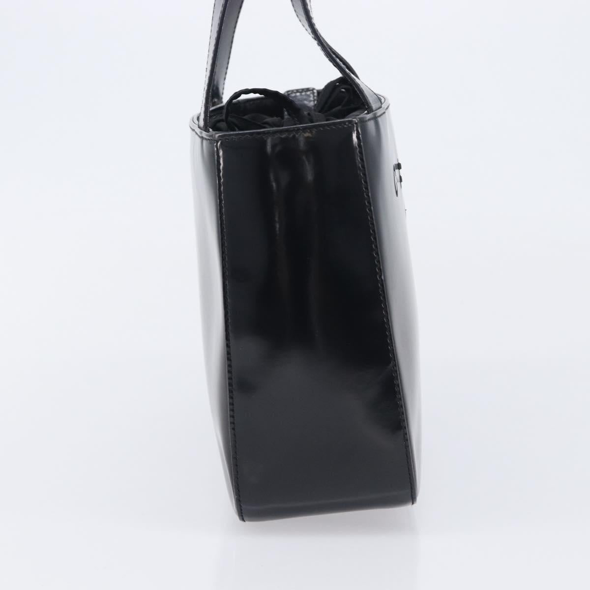 CELINE Hand Bag Patent Black