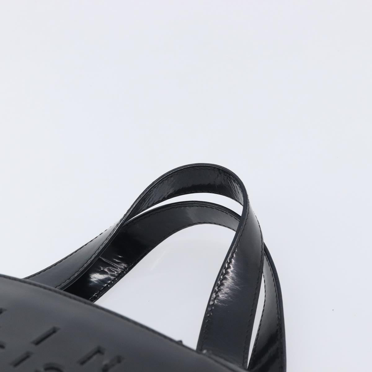 CELINE Hand Bag Patent Black