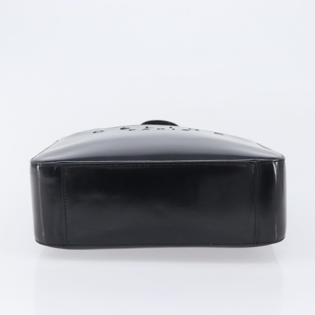 CELINE Hand Bag Patent Black