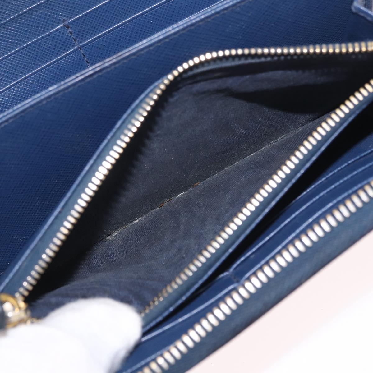 PRADA Wallet Leather 2 Set Black Blue