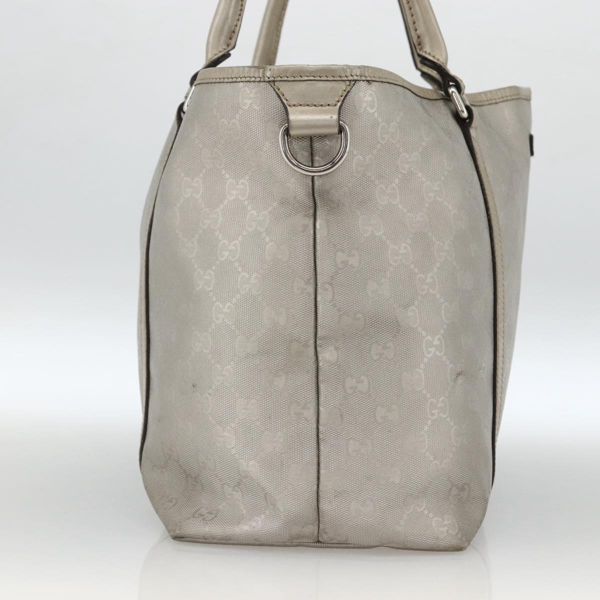 GUCCI GG Implementation Tote Bag PVC Silver 197953