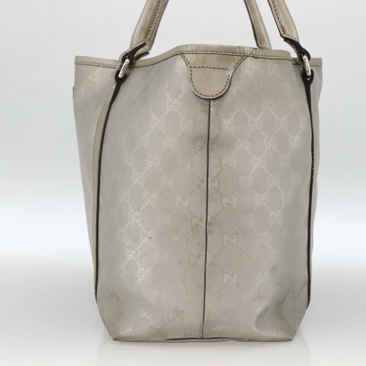 GUCCI GG Implementation Tote Bag PVC Silver 197953