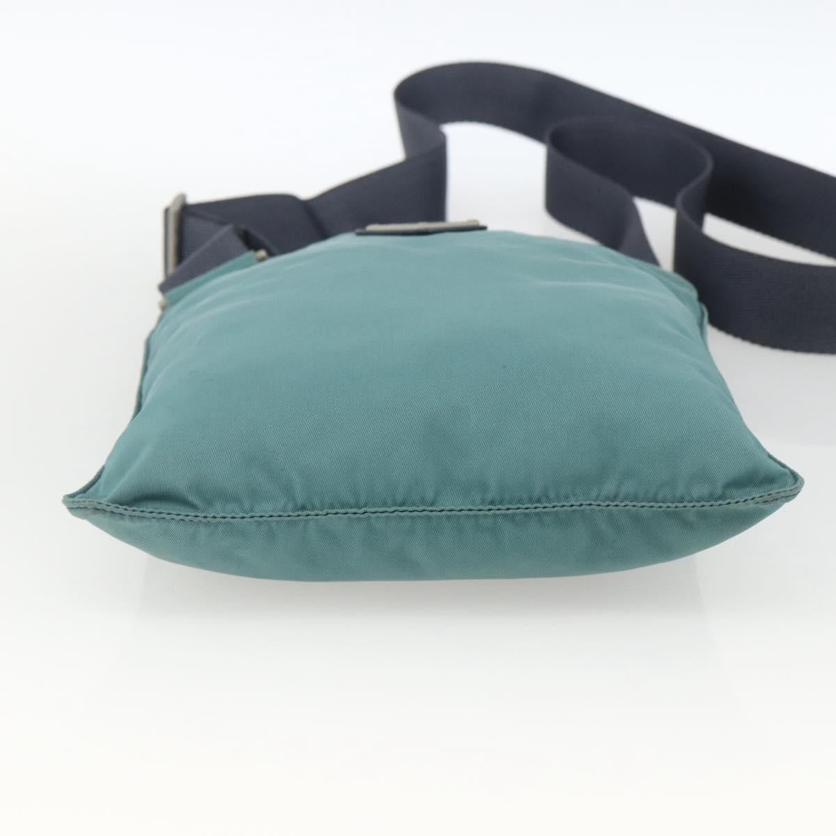 PRADA Shoulder Bag Nylon Green Silver