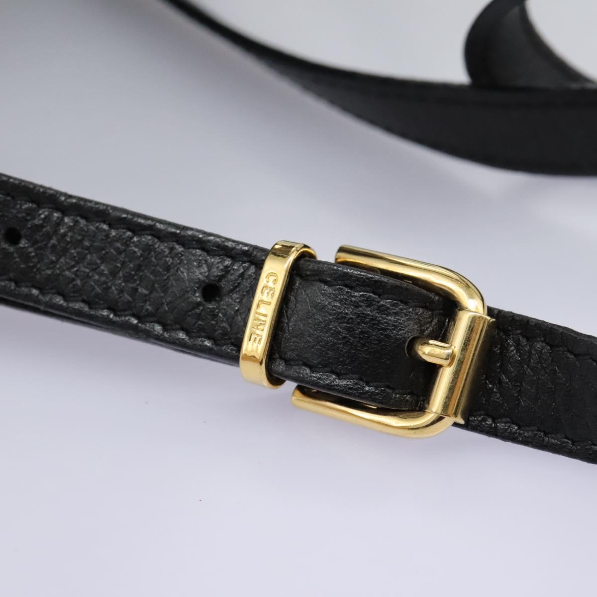CELINE Backpack Leather Black Gold