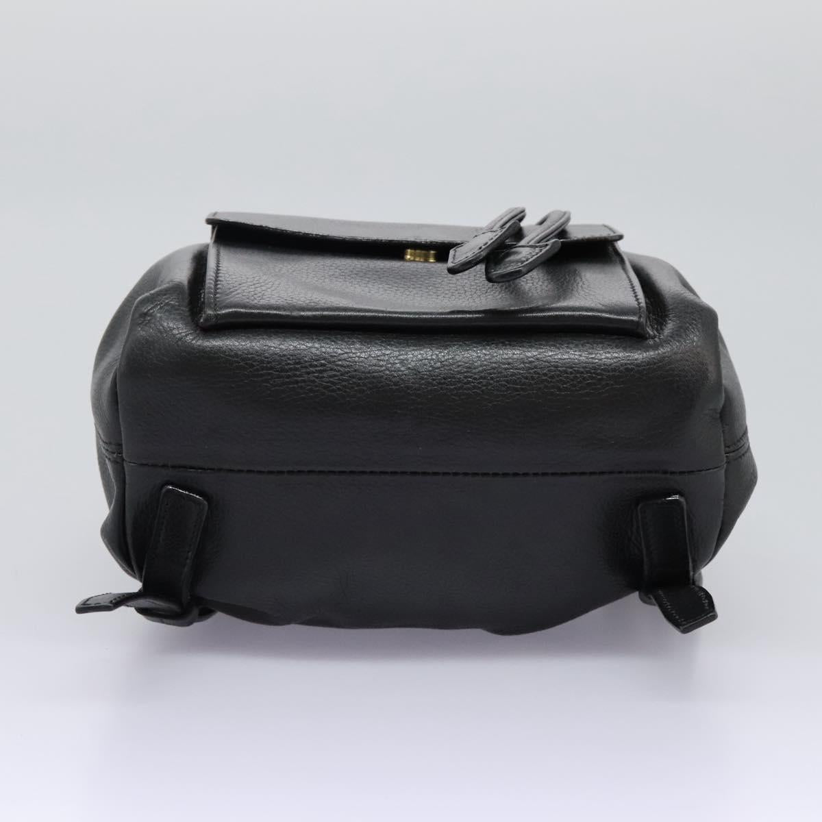 CELINE Backpack Leather Black Gold