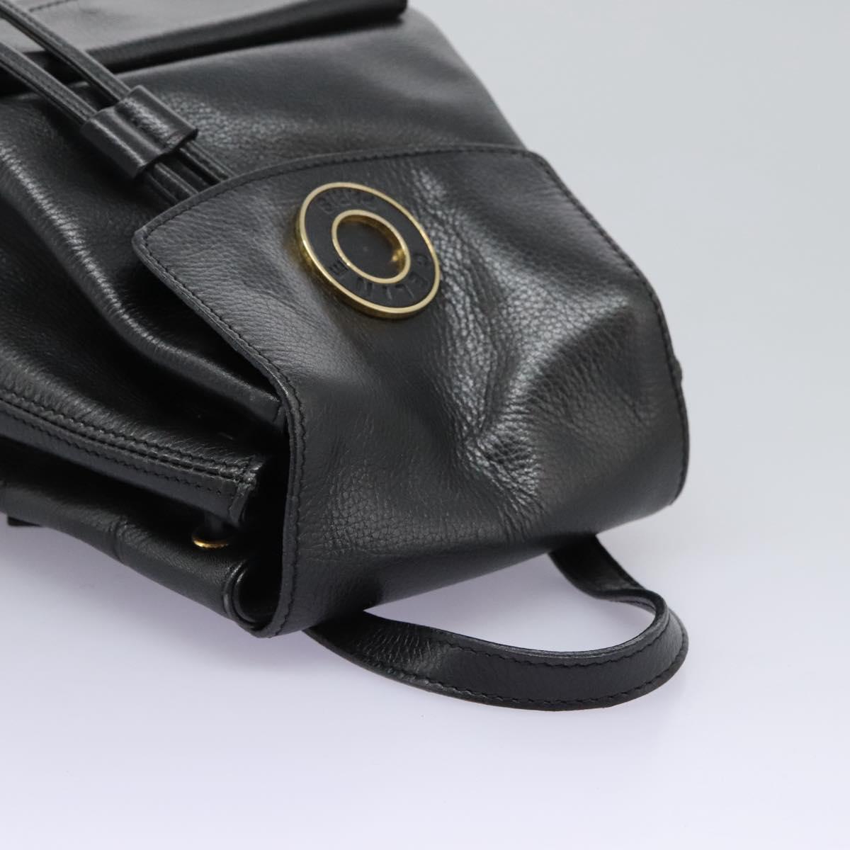 CELINE Backpack Leather Black Gold