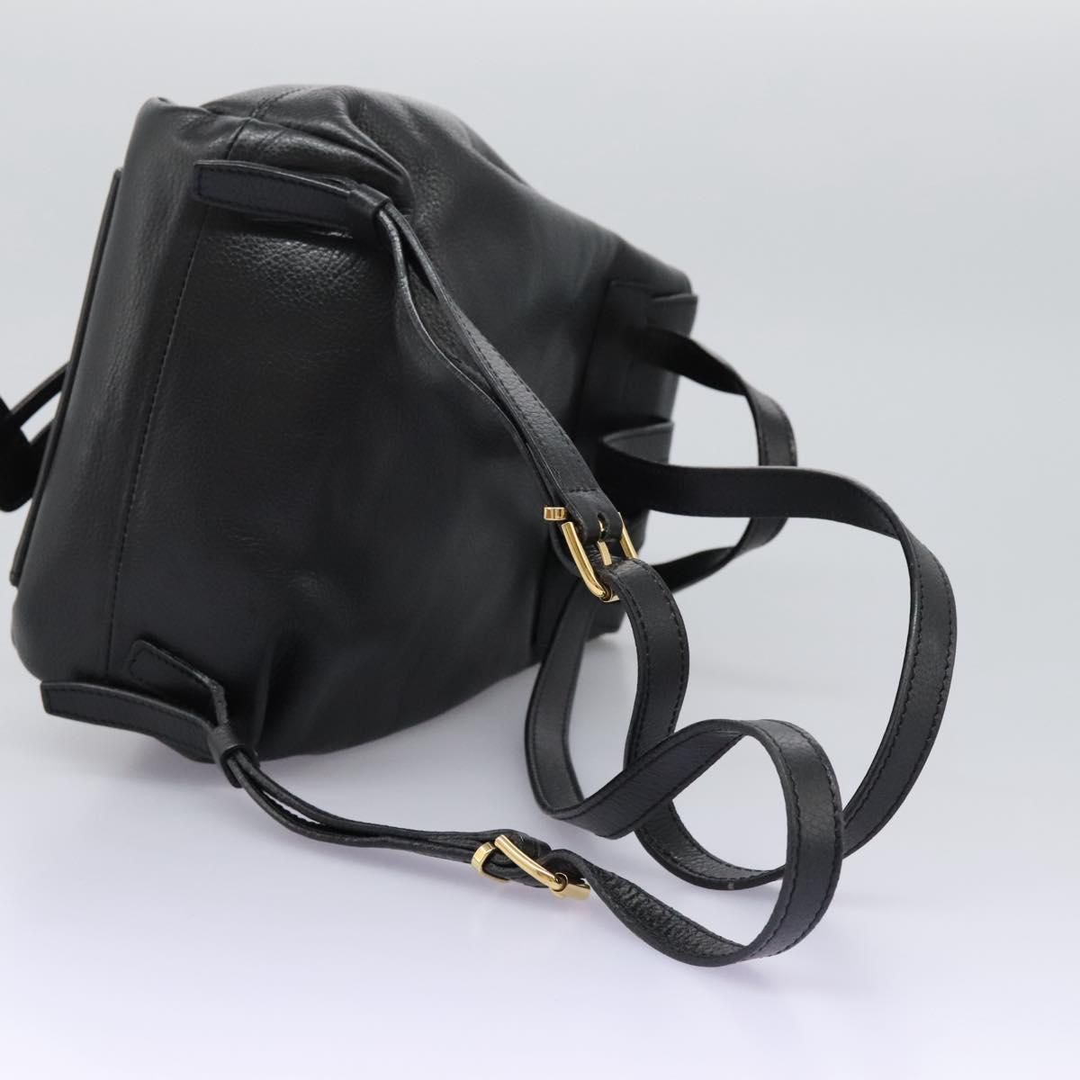 CELINE Backpack Leather Black Gold