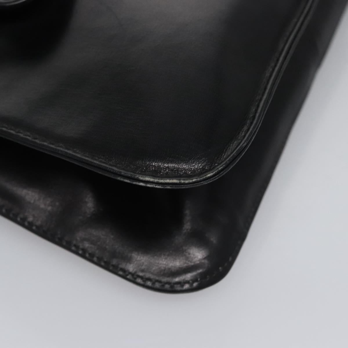 CELINE Shoulder Bag Leather Black Gold