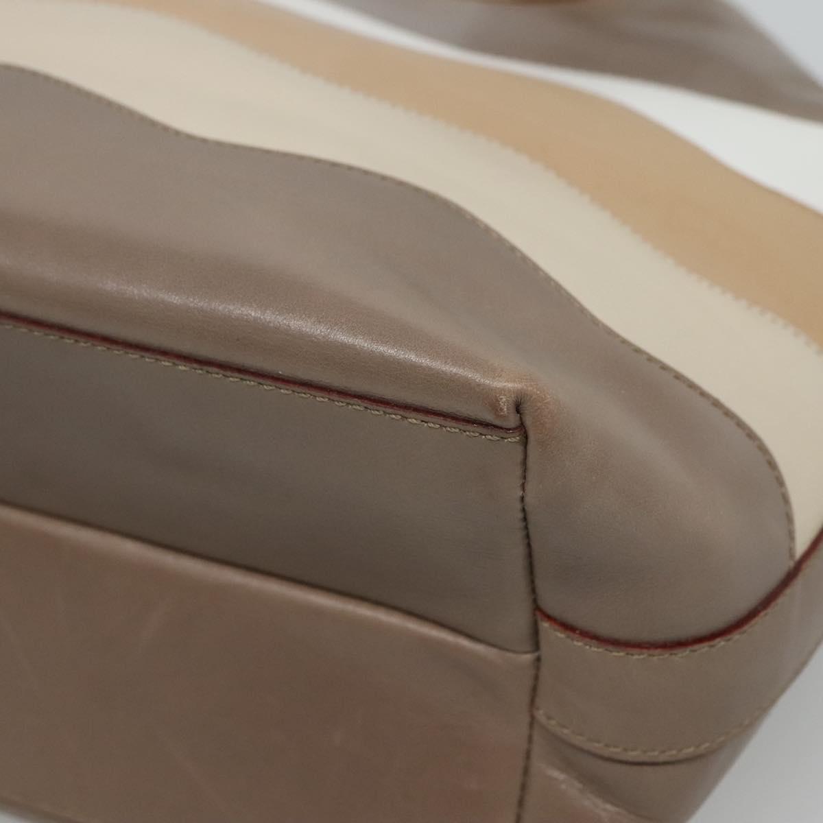 CELINE Shoulder Bag Leather Brown Gold