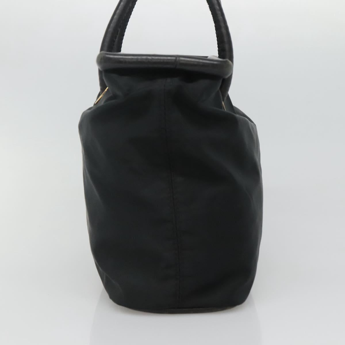 CELINE Shoulder Bag Nylon Black Gold