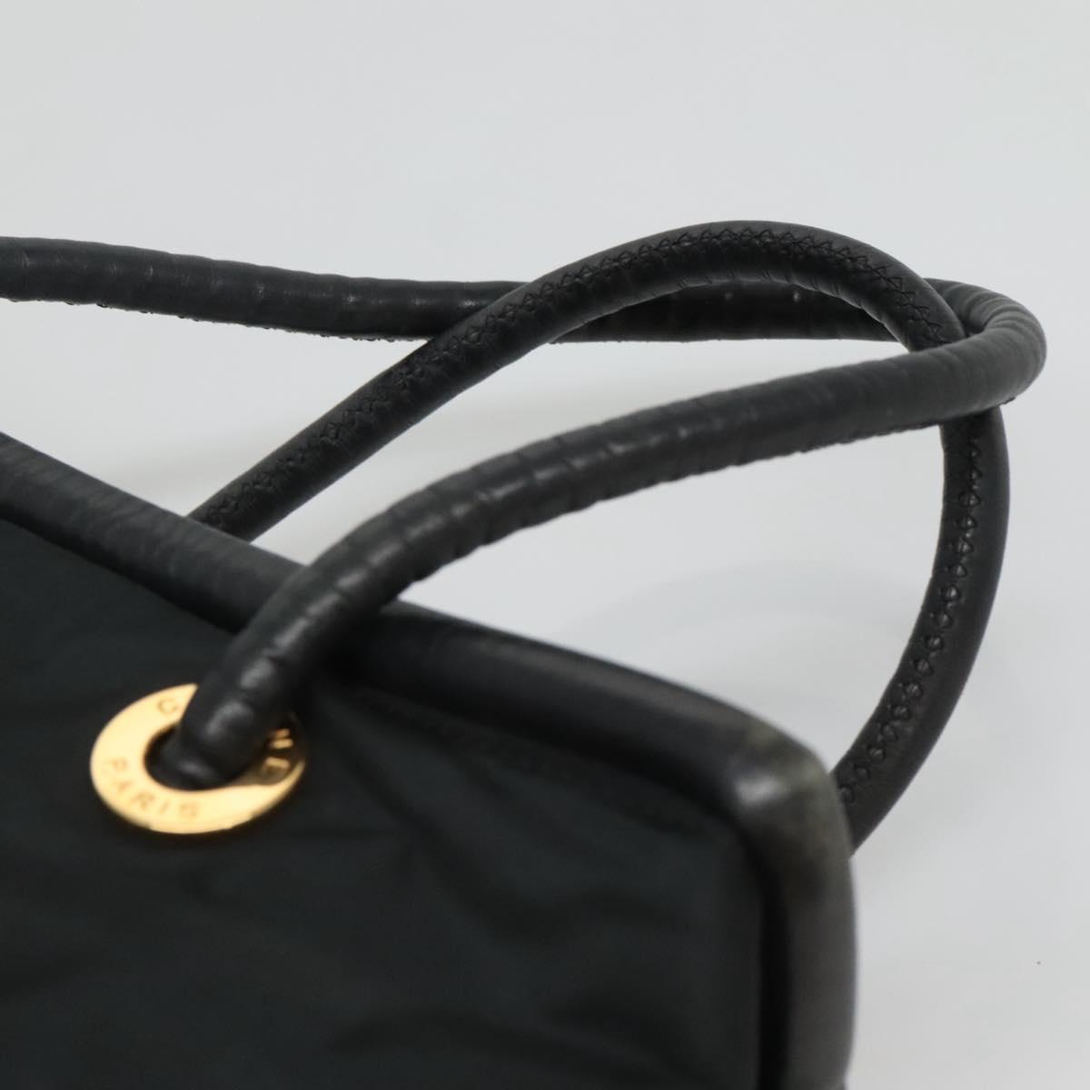 CELINE Shoulder Bag Nylon Black Gold