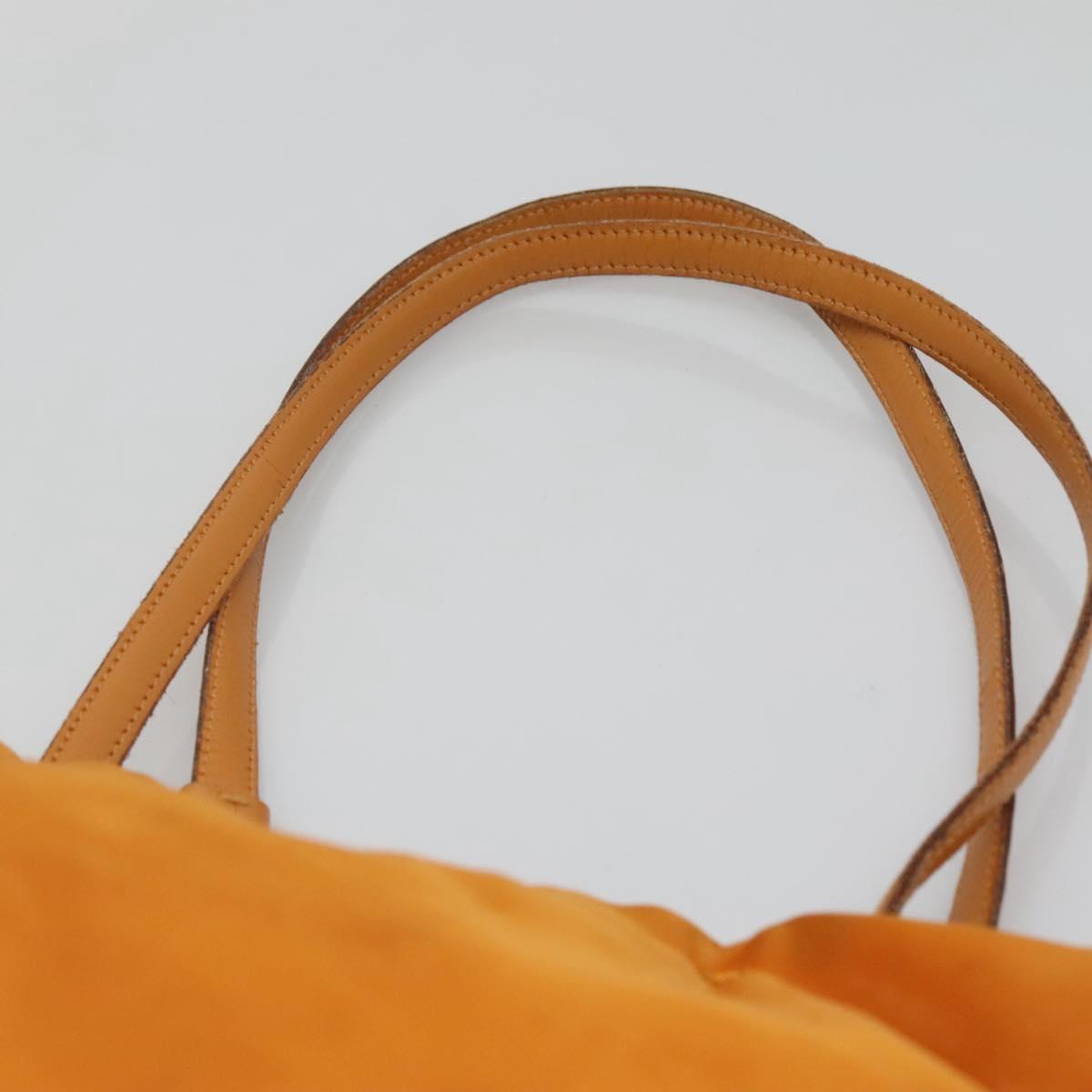 PRADA Shoulder Bag Nylon Orange Gold