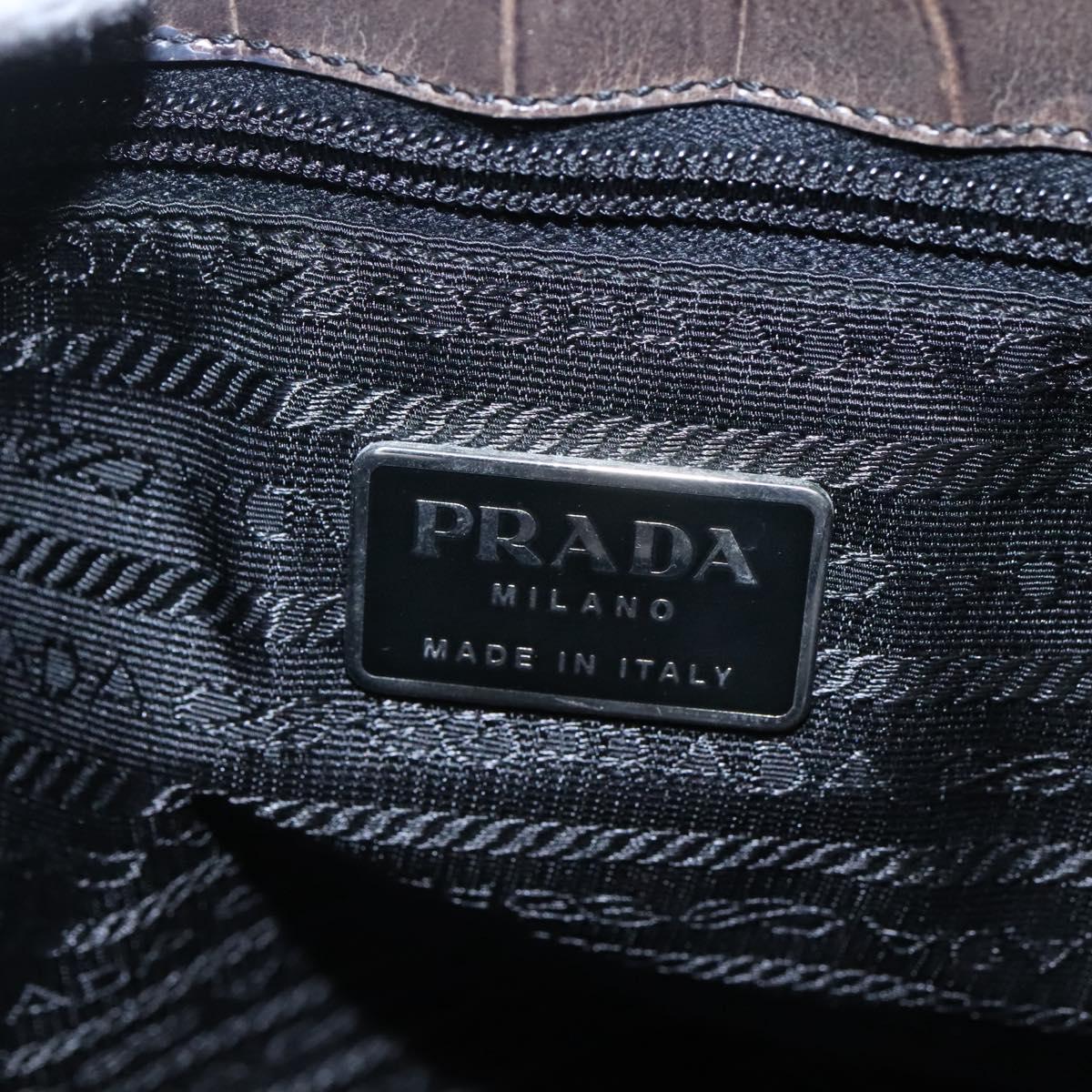 PRADA Shoulder Bag Nylon Green Silver