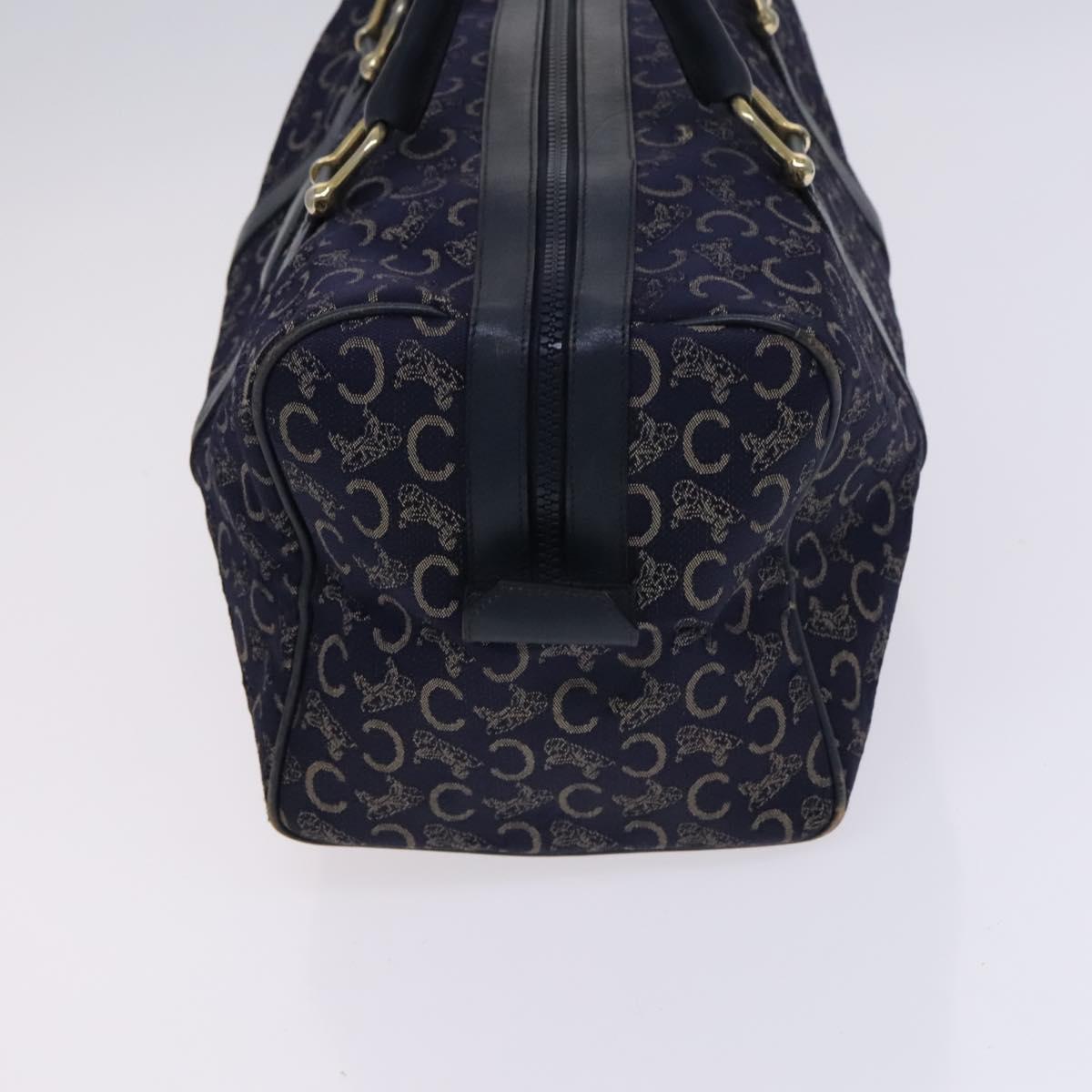 CELINE C Sulky Boston Shoulder Bag Canvas 2Set Brown Navy