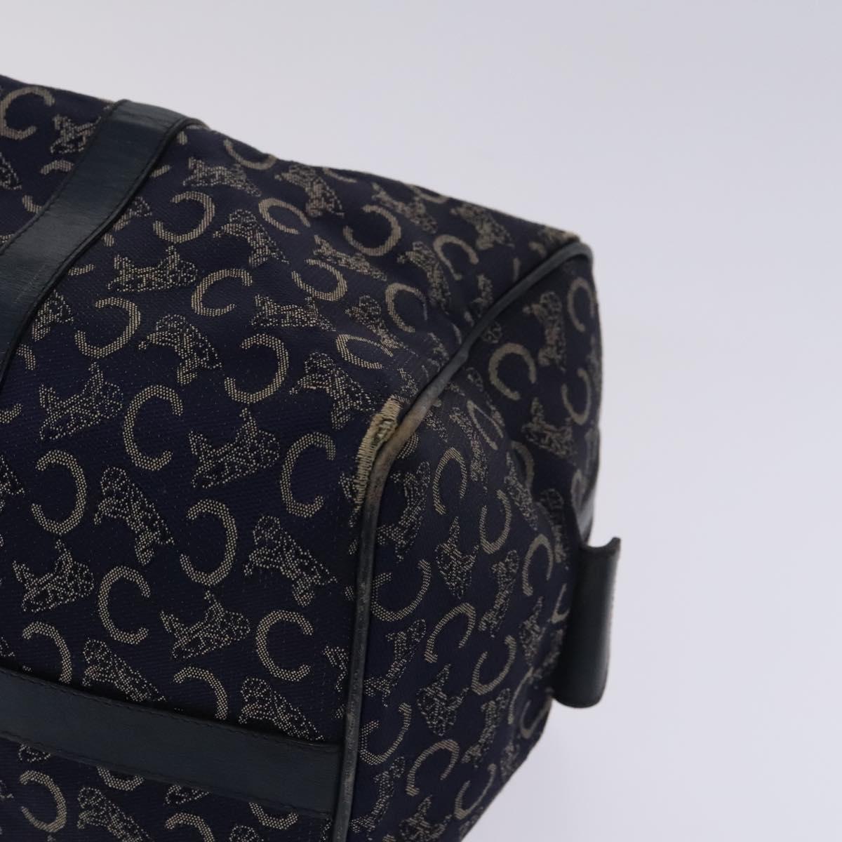 CELINE C Sulky Boston Shoulder Bag Canvas 2Set Brown Navy