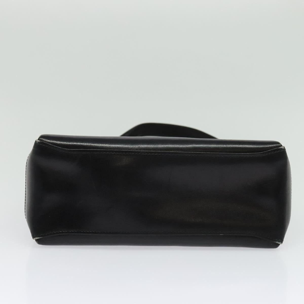 GUCCI Shoulder Bag Leather Black Gold