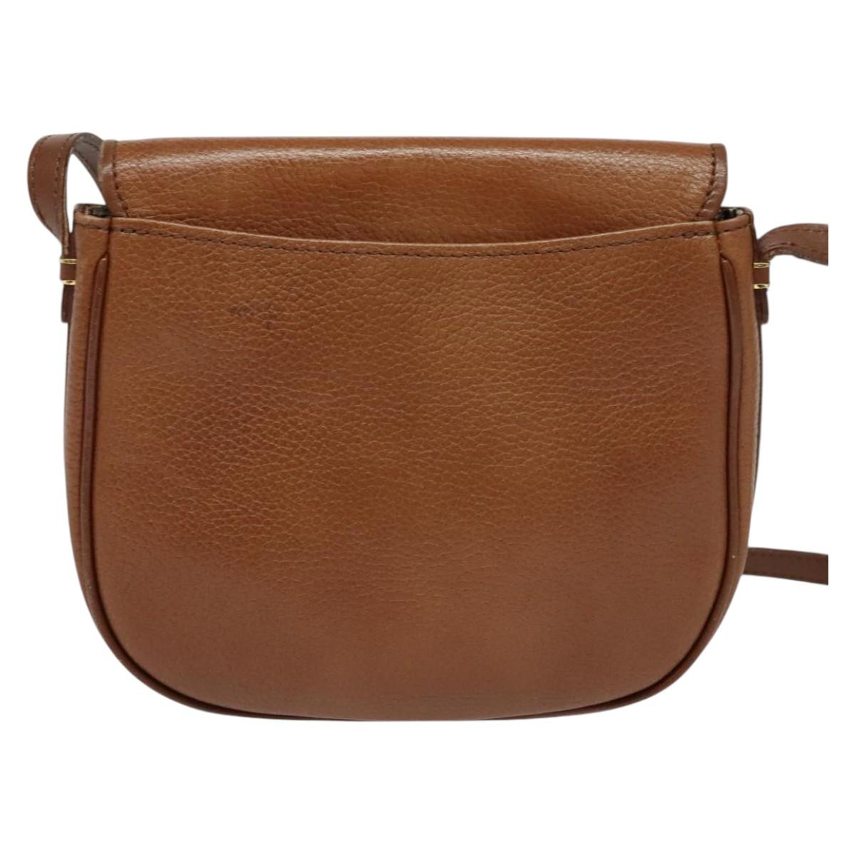 Burberrys Shoulder Bag Leather Brown Gold
