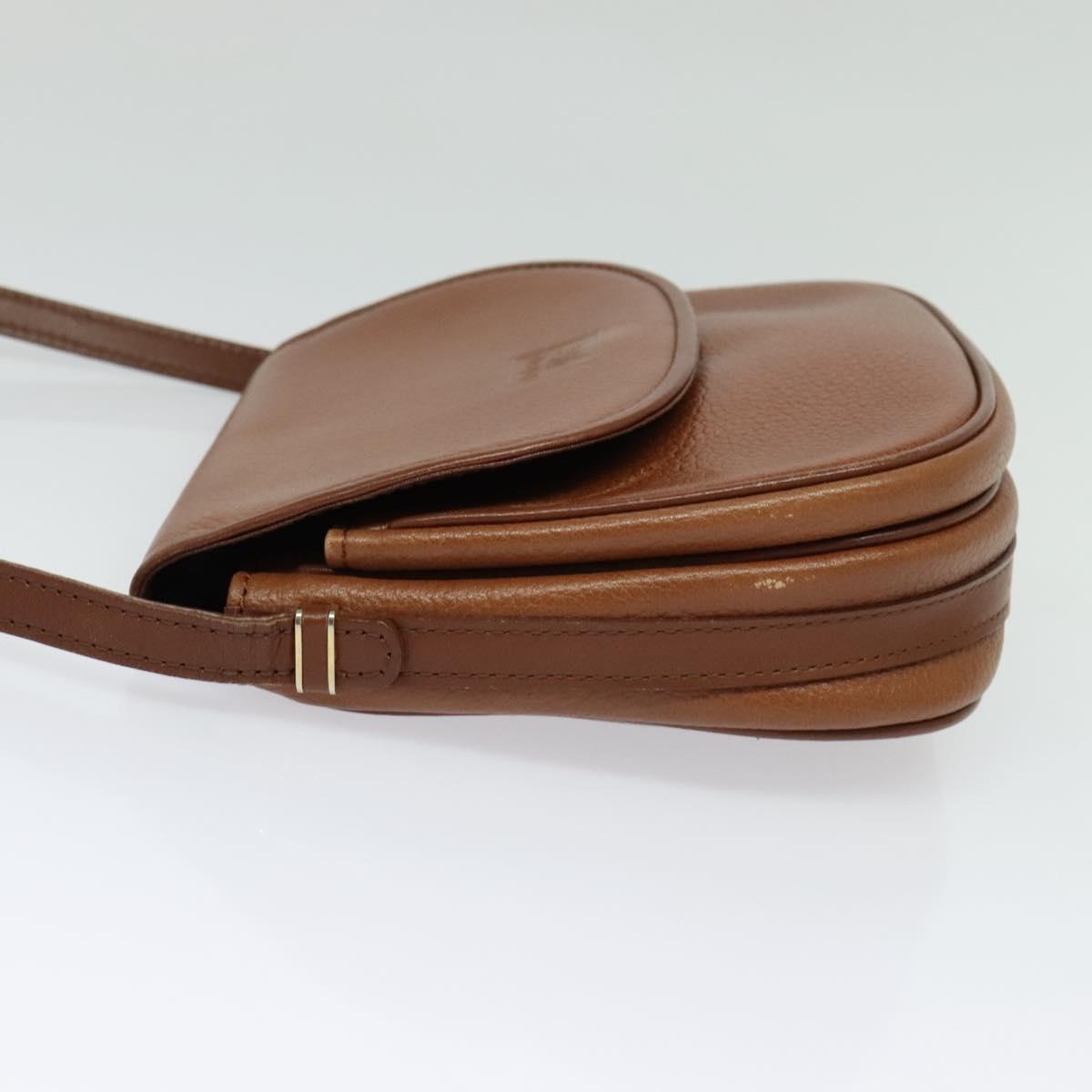 Burberrys Shoulder Bag Leather Brown Gold